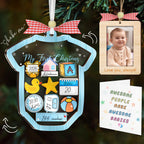 Baby’s First Christmas Shaking Ornament – Personalized Keepsake Gift for Boy or Girl