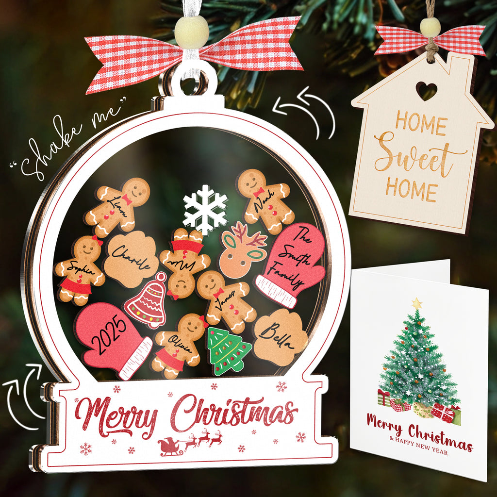 WHITE SHAKING CHRISMAS ORRNAMENT SET